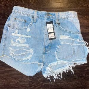 Carmar ripped destroyed Jean Shorts